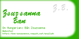 zsuzsanna ban business card